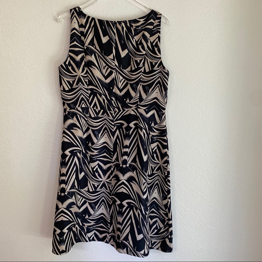 LK BENNETT patterned fit and flare dress